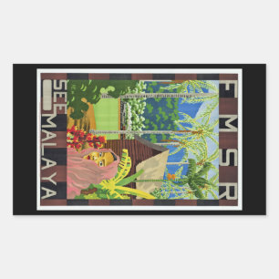 Zie Malaya Rechthoekige Sticker