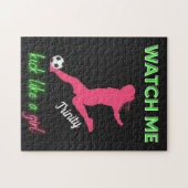 Zie me als een meisje voetbal   legpuzzel (Horizontaal)