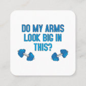Zie mijn armen er groot uit? vierkante visitekaartje (Achterkant)