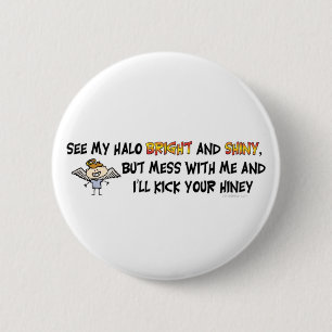 Zie Mijn Halo-Button Ronde Button 5,7 Cm