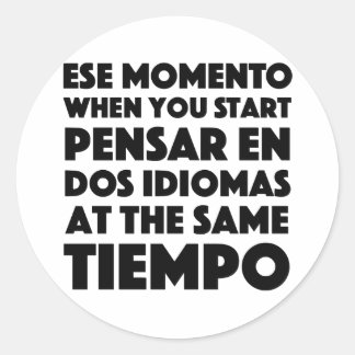 Zie momento wanneer je taalstudent start ronde sticker