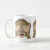 Zie No Evil Monkey Emoji Koffiemok (Links)