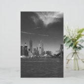 zie op 2 producten Panoramic Black White Brooklyn Briefpapier (Staand voorkant)