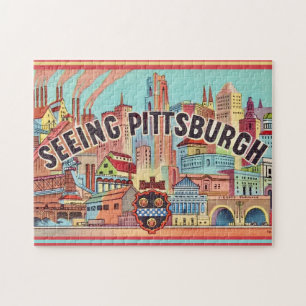 Zie Pittsburgh Geïllustreerd 11x14 Legpuzzel