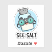 Zie Salt Funny Zee Salt Pun Sticker (Vel)
