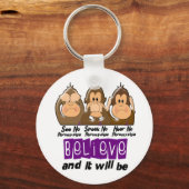 Zie Spreken hoort geen fibromyalgie 3 Sleutelhanger (Voorkant)