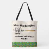 ZIE TERUG - Mannelijke of Vrouw Leraar Dank u Draagtas (Achterkant)