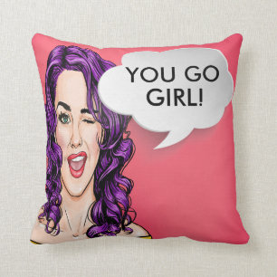 Zie terug Pop Art Lady Kussen
