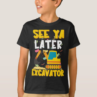 Zie Ya Later graafmachine Boy Funny Engineer Kinde T-shirt
