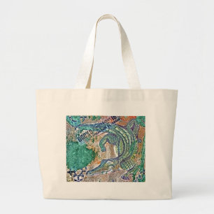 Zie Ya Latere gator, na Awhile Gemengde Media Grote Tote Bag