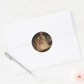 Ziegfeld Actress in een Seashell Ronde Sticker (Envelop)