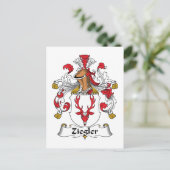 Ziegler Family Crest Briefkaart (Staand voorkant)