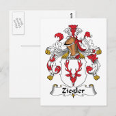 Ziegler Family Crest Briefkaart (Voorkant / Achterkant)