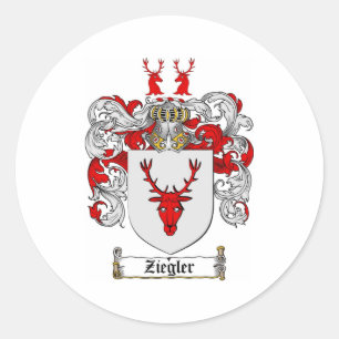 Ziegler Wapenschild / Ziegler Family Crest Ronde Sticker