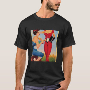 Ziehier 1970 Stijl Kunst voor Koffiedrager T-shirt