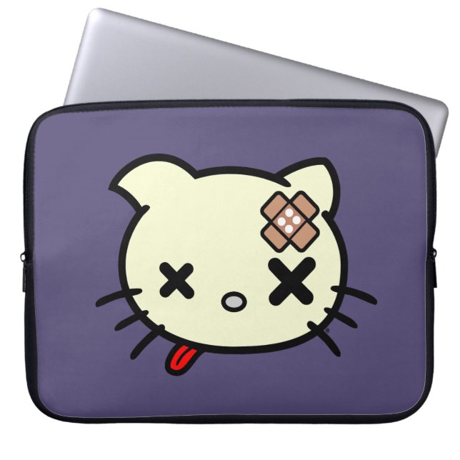 Ziek Kat Laptop Sleeve (Voorkant)