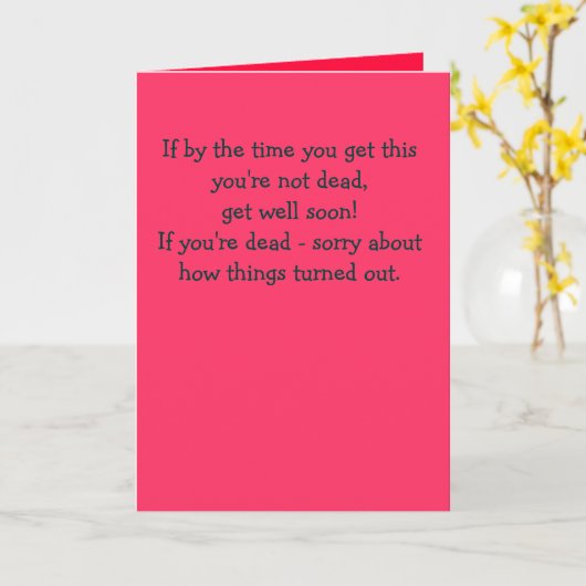 Ziek of dood kaart (Gele Bloem)