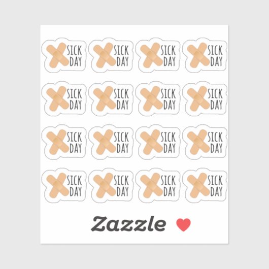 Zieke dag Medipatches Dag van de Herinnering Bujo  Sticker (Vel)