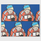 Zieke Man Cadeaupapier (Vlak)