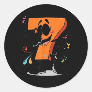 Zieke Seven 67 Meme Brainrot Halloween Outfit Idee Ronde Sticker