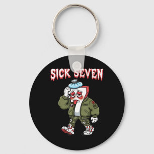 Zieke Seven 67 Meme Grappige Gen Alpha Slaang Brei Sleutelhanger