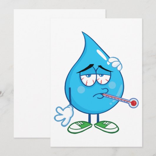 Zieke waterdruppeluitvindingen kaart (Voorkant / Achterkant)