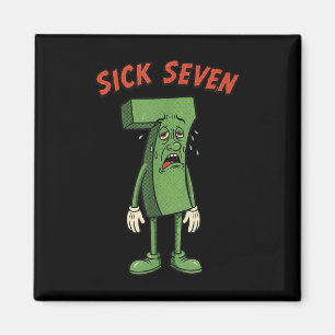 Zieke Zeven 67 Meme Halloween Kostuum Fun Retro Hu Magneet