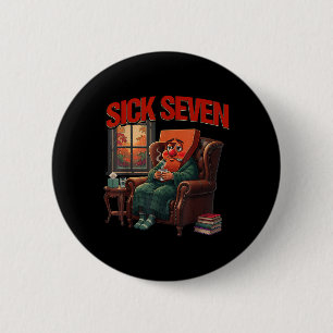 Zieke Zeven 67 Meme Halloween Kostuum Grappig Cozy Ronde Button 5,7 Cm