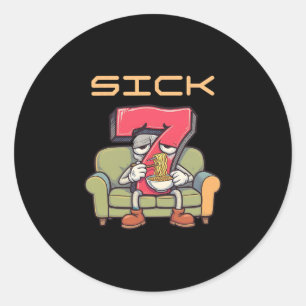 Zieke Zeven 67 Meme Zes Zeven 1 Ronde Sticker