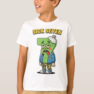 Zieke Zeven Grappige Meme Trending 6 7 Halloween K T-shirt