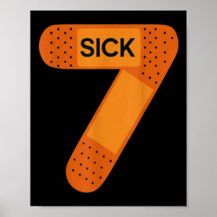 Zieke Zeven Meme T-shirt Zes Zeven Grappige Woords Poster