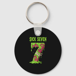 Zieke Zeven Meme T-shirt Zes Zeven Grappige Woords Sleutelhanger