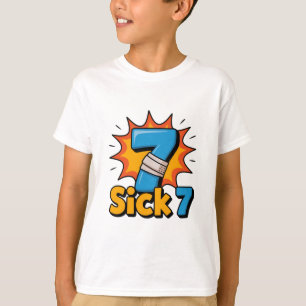 Zieke Zeven Meme T-shirt Zes Zeven Leuke Woordspel