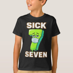Zieke Zeven Meme T-shirt Zes Zeven Leuke Woordspel