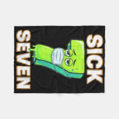 Zieke Zeven Meme T-shirt Zes Zeven Leuke Woordspel Fleece Deken (Voorkant (Horizontaal))