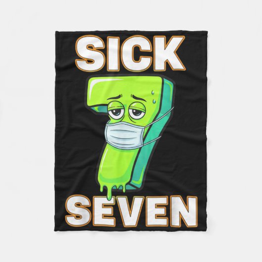 Zieke Zeven Meme T-shirt Zes Zeven Leuke Woordspel Fleece Deken (Voorkant)