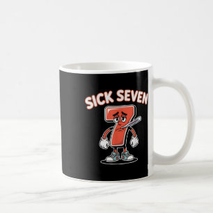 Zieke Zeven Meme T-shirt Zes Zeven Leuke Woordspel Koffiemok