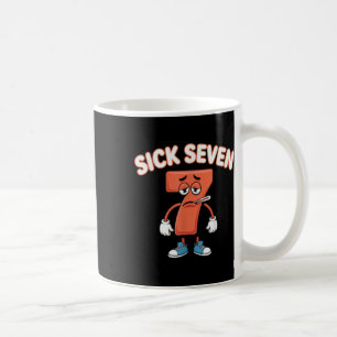Zieke Zeven Meme T-shirt Zes Zeven Leuke Woordspel Koffiemok