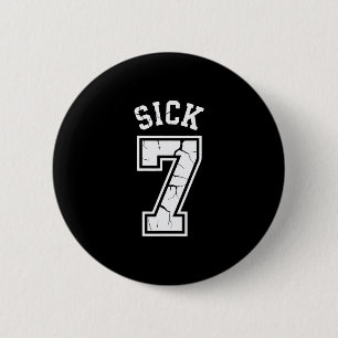 Zieke Zeven Meme T-shirt Zes Zeven Pret Ronde Button 5,7 Cm