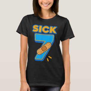 Zieke Zeven Meme Zes Zeven Ziek 7 Grappige Verjaar T-shirt