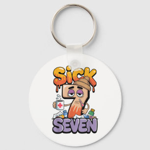 Zieke Zeven Zes Zeven 6 7 Grappig 67 Gen Alpha Jar Sleutelhanger