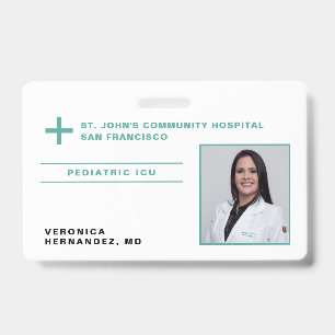 Ziekenhuis Groene Dokterslogo Foto ID Badge