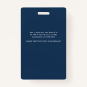 Ziekenhuis ID-badge met foto en barcode Badge (Achterkant)