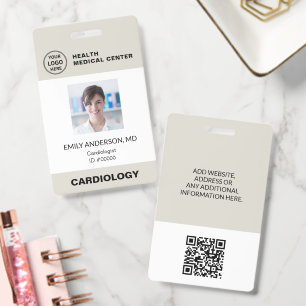 Ziekenhuis Kliniek Dokter Werknemer QR Code ID Bad Badge