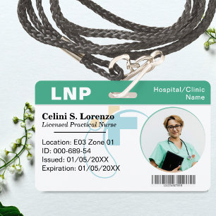 Ziekenhuis Medisch Personeel Foto ID Badge – Groen