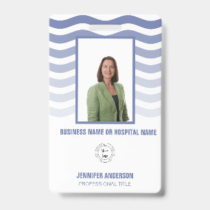 Ziekenhuis- of bedrijfsfoto-ID met streepjescode Badge