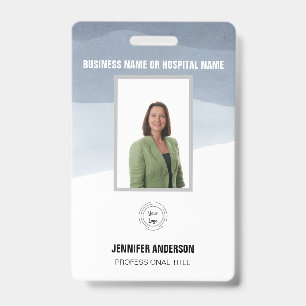 Ziekenhuis- of bedrijfsfoto-ID met streepjescode Badge