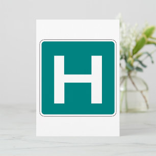 Ziekenhuis Road Sign Emergency Medical Facility Kaart