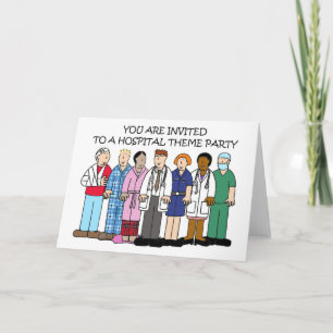 Ziekenhuis Thema Party Uitnodiging