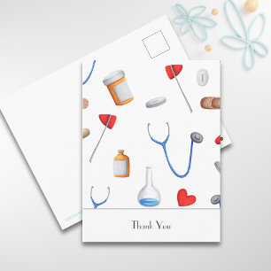 Ziekenhuisapparatuur Dokter of Verpleegster Dank U Briefkaart